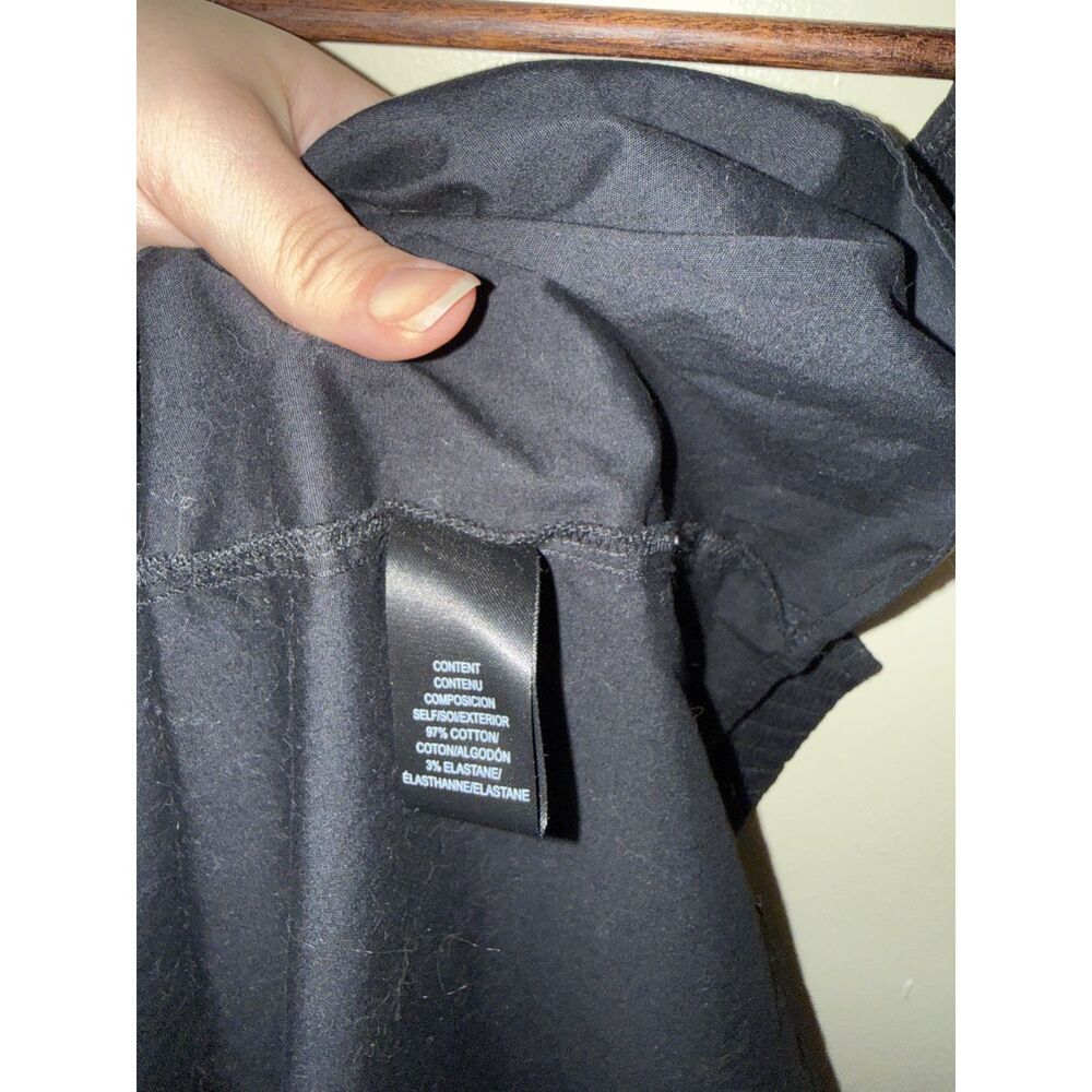 Wayf Smocked Bodice Square Neck Midi Dress Black Pockets Size S - Picture 4 of 12